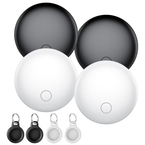 Air Tag Schlüsselfinder 4er Pack, Smart Tag Kompatibel mit Apple Wo ist APP(nur iOS), Air Tracker Tag für Schlüssel/Gepäck/Koffer/Brieftasche, IP67 Wasserdicht, Austauschbarer Akku