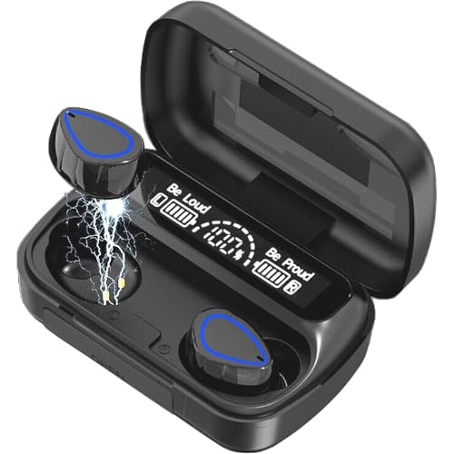 PowerFull - Wireless Earbuds with Powerbank for Fast Recharge, Powerful Sound, Long Battery Life, Bluetooth 5.0, Noise Cancelling, and Portable Charging Case