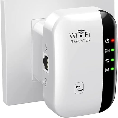 WiFi Extender, WiFi Extenders Signal Booster for Home Up to 5000 sq.ft and 45 Devices, WiFi Range Extender, Wireless Repeater, Long Range Amplifier with Ethernet Port, 1-Tap Setup, Easy Set Up