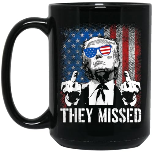 KALIDHAR They Missed Mug - Trump 2024 Mug - Donald Trump Mug Gift - President Trump 2024 - MAGA - Save America Trump Vance - Trump Support Mug - You Missed 11oz