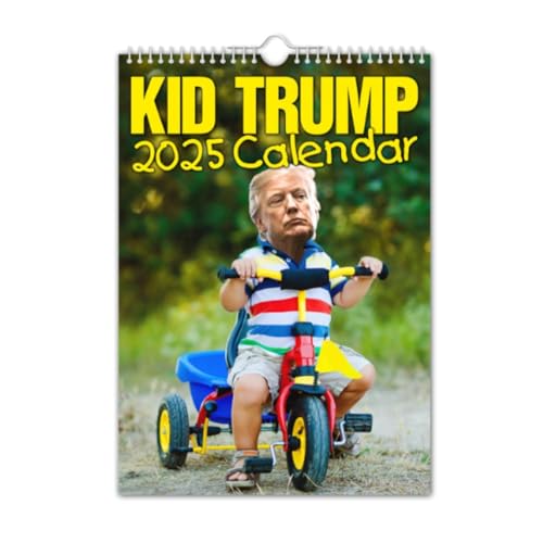 Kid Donald Trump Calendar 2025, Funny Family Monthly Wall Calender Gift 12 Month Daily Planner, Donald Trump Accessories Merchandise Gifts Friends Men Women