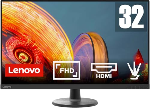 Lenovo D32-45 | 31,5" 4K Monitor | 1920x1080 | 60Hz | 250 nits | 4ms Reaktionszeit | VA-Panel | HDMI | DisplayPort | höhenverstellbar | entspiegelt | 6,3kg | schwarz