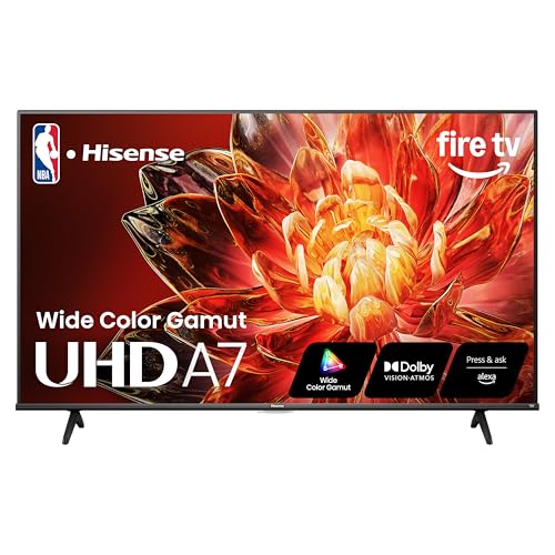 Hisense 43" Class A7 Series (43A7NF, 2025 Model) 4K UHD Smart Fire TV, Voice Remote with Alexa, Wide Color Gamut, HDR10+, Dolby Vision, Dolby Atmos, Game Mode, ALLM, Stream Live TV Without Cable