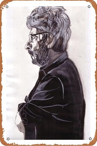 Sanjay Leela Bhansali is the man in black Wall Art | Tin Sign Retro Kitchen Restaurant Bathroom People Cave Farm Wall Decoration Iron Metal Plate 8x12inch