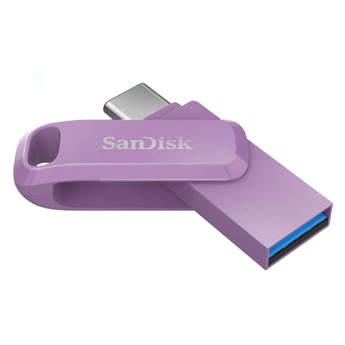 SanDisk Ultra Dual Drive Go Type-C 256GB, OTG, Upto 400MB/S, Pendrive,usb3.2_gen_1 Lavender, 5Y Warranty (SDDDC3-256G-I46LPD)