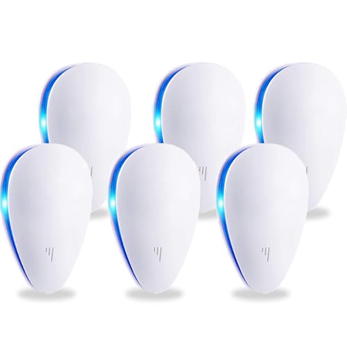 Ultrasonic Pest Repeller Mouse Repellent Plug in Pest Repeller for Bug Cockroach Insect Rodent Ant Spider Indoor for House Warehouse Kitchen Garage 6 Packs