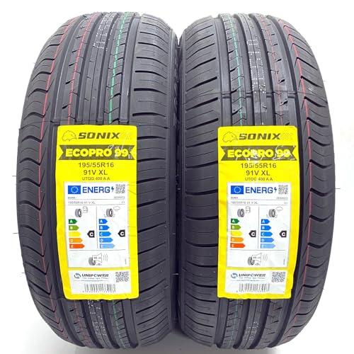 2 X 195 55 16 ECOPRO 99 91V XL EXTRA LOAD TYRES 195/55R16 M+S AMAZING C C RATED LABEL 1955516 TYRES