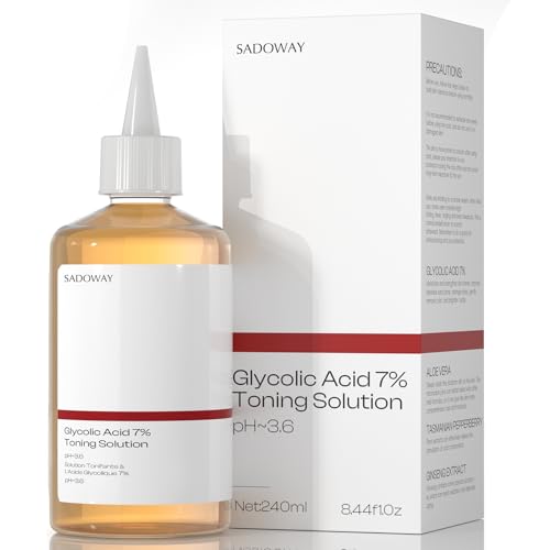 Glycolic Acid Toner: 240ml Glycolic Acid 7% Exfoliating Toner Toning Solution Which Soothes and Hydrates Skin