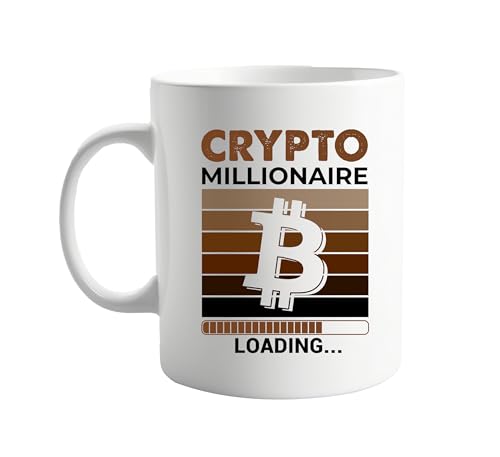 Crypto Millionaire Loading 11oz Mug – Funny Coffee Cup for Crypto Enthusiasts, Blockchain Investors, and Bitcoin Traders – Great Gift for Entrepreneurs and Cryptocurrency Lovers, For Him or Her
