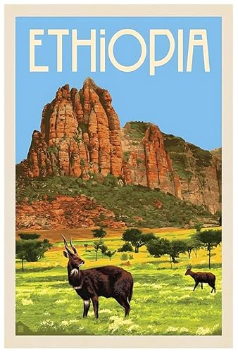 Africa - Ethopia - Vintage Travel Poster (11x17Inches)