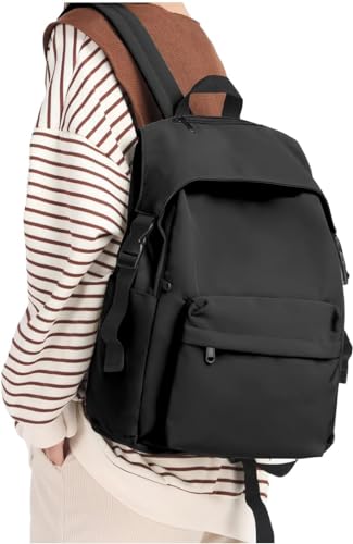 School/College Bags For Boys/Girls Lightweight Simple Travel Rucksack Casual 25 L Backpack-Black Flap
