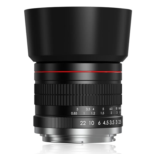 85mm Lens for Canon RF - 85mm f1.8 Portrait Lens Manual Focus(MF) for Canon EOS R, Ra, RP, R3, R5, R5 C, R6, R6 Mark II, R7, R8, R10, R50, R100 Mirrorless Camera (for Canon R-Series)