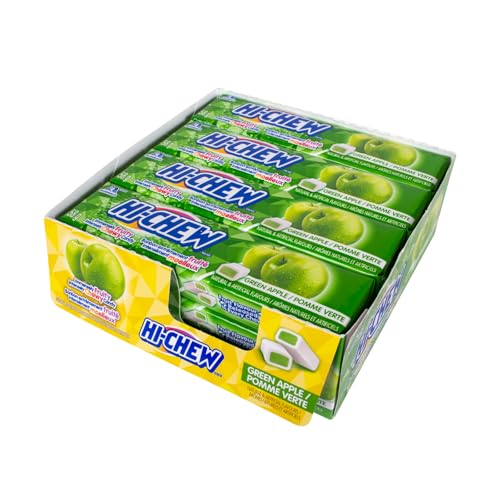Hi Chew - Fruit Chewy Candy Green Apple, 12 sleeves of 58 g each