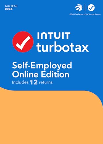 TurboTax Self-Employed Online Edition 2024 - 12 Returns - Bilingual - Online Version [PC/Mac Online Code]
