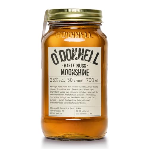 O'Donnell Moonshine Harte Nuss Vegan Likör Deutschland inkl. FeinWert E-Book (1 x 0,7l)
