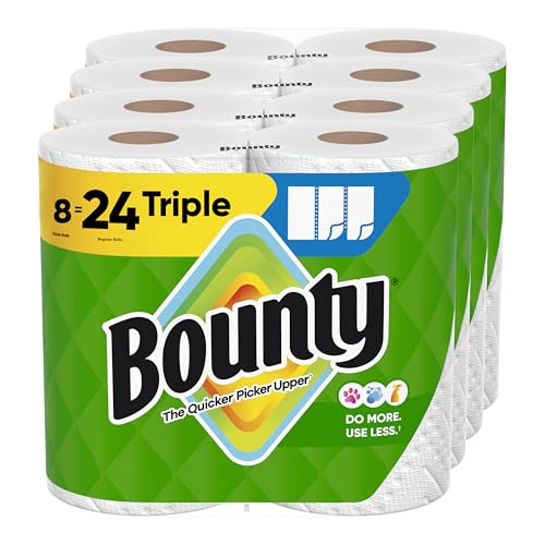 Bounty Select-A-Size Paper Towels, White, 8 Triple Rolls = 24 Regular Rolls