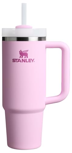 Stanley Quencher H2.0 Tumbler with Handle and Straw 30 oz Flowstate 3-Position Lid Cup Holder Compatible for Travel Insulated Stainless Steel Cup BPA-Free Cherry Blossom