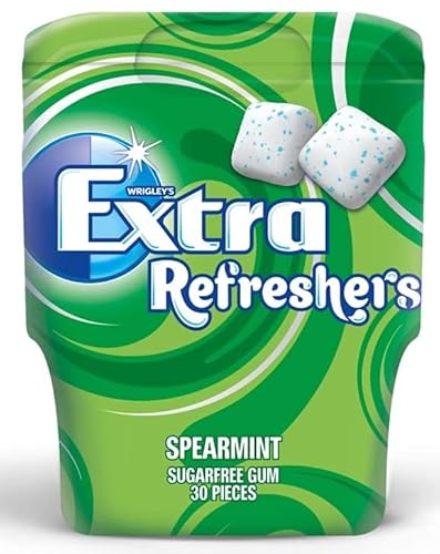 Extra Refreshers Spearmint Flavor Perfect For Freshening Breath Sugar-Free Chewing Gum 67gm