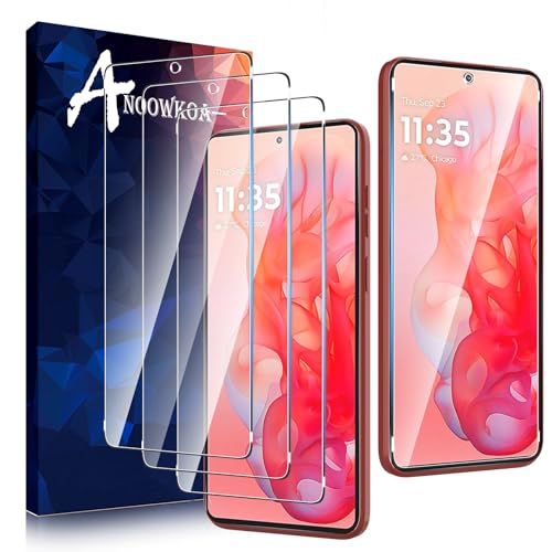 Anoowkoa 3 Pack Designed for Moto G Stylus 2025/Moto G Stylus 5G 2024&Moto Edge 60 Stylus Screen Protector Tempered Glass film.Anti-Breakage.Anti-Scratch No Bubbles 9H Hardness.Easy Installation
