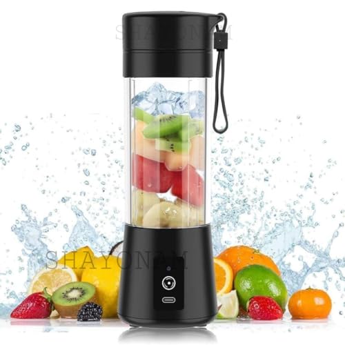 SHAYONAM Portable Blender, USB Rechargeable Mini Juicer Blender,Electric Bottle Grinder Mixer, Personal Size for Juices, Shakes and Smoothies,Fruit Juicer Machine(Multi Color)(1)/*-