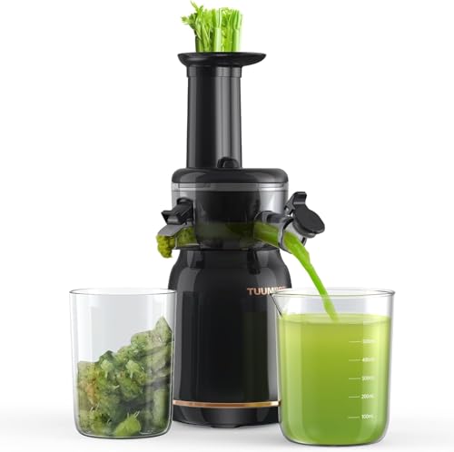 TUUMIIST Juicer Machine, Small Juicer for Fruit and Vegetable, High Juice Yield, BPA-Free, Space-Saving, Reverse Function, 100W Quiet Motor, Perfect for Gift