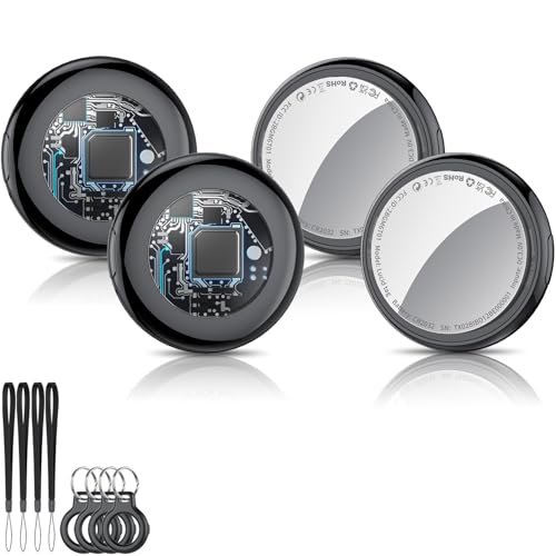 Air Tracker Tag - Tracker de Valise Compatible avec Apple Où est ? Application (iOS Uniquement), localisateur de clés pour clés, Bagages, Valise, Portefeuille, Suivi Mondial, Batterie remplaçable