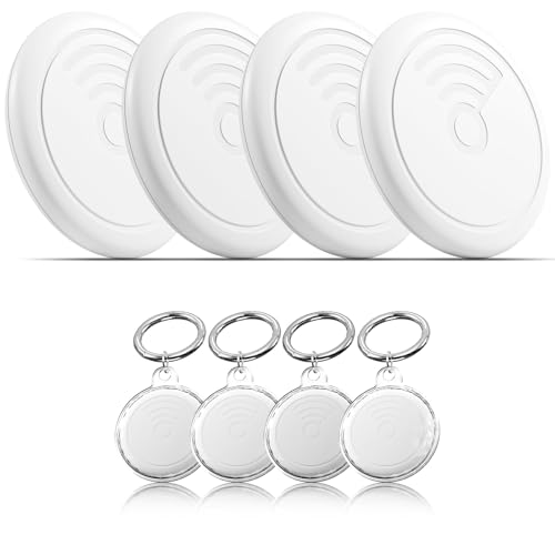 Luggage Tracker,Tags 4 Pack Air Tracker Item Finder Works with Apple Find My (iOS Only) Track Your Keys,Wallet,Luggage and Backpack,Super Lightweight,Replaceable Battery with Waterproof Case (4)