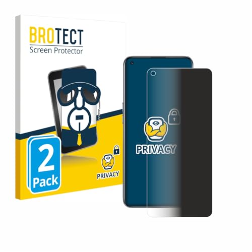 BROTECT (2 Stück Anti-Spy Blickschutzfolie für realme GT 5G Privacy Screen Protector [Displayschutz-Folie, Sichtschutz, Blaulichtfilter]