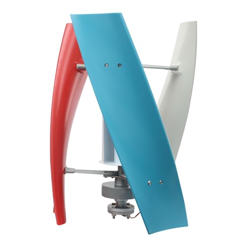 TFIANYNI 500W Windkraftanlage Vertikal Komplett Set 12V/24V, Automatische Luv-Anpassungsfunktion, Windgenerator Mit Steuergerät, Für Boote, Hütten, Wohnmobile (12, Volt)