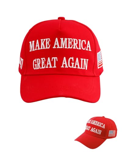 TPZORJX Trump 2024 Mütze 45-47 MAGA Hat Make America Great Again Donald Trump Stickerei, Slogan mit USA-Flagge, verstellbare Baseballkappe