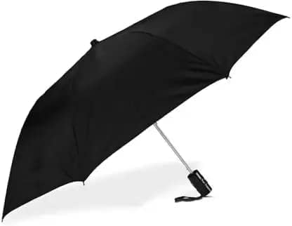 Ephemeral Black Umbrella For Men And Women | Windproof Travel Umbrella For Rain | Manual Open And Close Rainbow Umbrella Suitable For 1 Adult (2Fold)