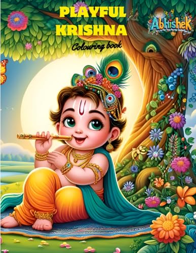 Playful Krishna Coloring Book