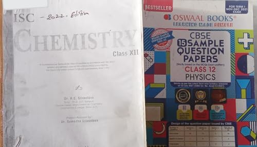 Nootan ISC Chemistry Class 12 By HC Srivastava & Oswaal Physics (FREE With This Book) (Second Hand & Used Book) (S)