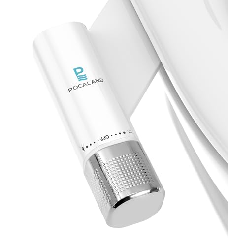 Ultra-Slim Bidet Attachment, Posterior&Feminine Wash-(Retractable Dual Nozzles), Non-Electric Bidet Attachment for Toilet Seat, Adjustable Fresh Cold Water Pressure, Stainless Steel Inlet (Chrome)