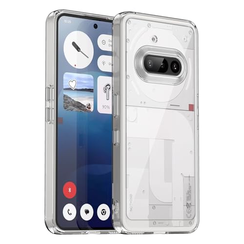 HidWee Hülle für Nothing Phone 3a, PC + TPU Hybrid Technologie Hardcase, Stoßfester Schutzhülle, Vergilbungsfrei, Kristallklar Handyhülle für Nothing Phone (3a)