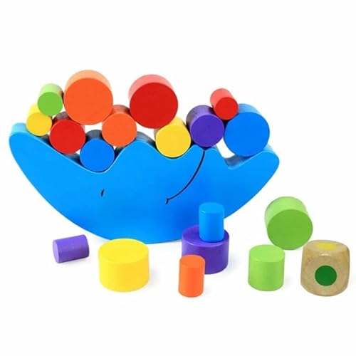 RYST- Wooden Moon Balance for Kids, Pre School Balancing Game, Montessori Learning Toy for Hand-Eye Coordination, Fine Motor Skill Toy for Toddlers and Preschoolers (Age 3+)