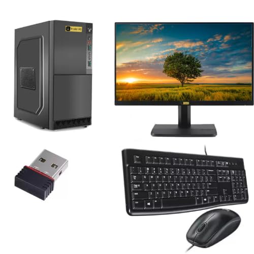 TrakinPC Desktop Computer Set, 19-inch FHD Monitor, Core i5 2ND Gen, 8GB RAM, 256GB SSD, Windows 10 Pro with Keyboard, Mouse, WiFi Doungle