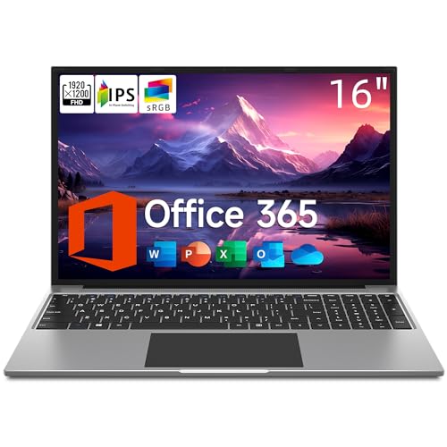 jumper Laptop, 16 Inch FHD IPS 1200p Screen, 5305U Processor, Office 365 1-Year Subscription, 4GB RAM 128GB Storage, Windows 11 Computer with Stereo Speakers, 1TB SSD Slot Expansion, HDMI.
