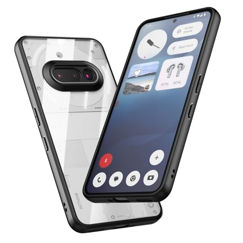 Foluu Clear Case for Nothing Phone (3a), Transparent Hard PC Back & Soft TPU Bumper [Not Yellowing] Shockproof Protective Phone Case Slim Fit Thin Cover for Nothing Phone (3a) 2025