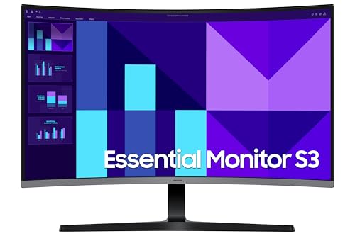 Samsung 32-inch FHD Black Curved Screen Monitor with 100 Hz Refresh Rate, Game Mode, Eye Saver Mode, Multiple connectivity - (LS32D390GANXZA) [Canada Version](2025)