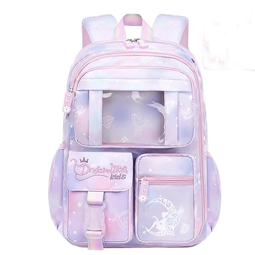 Tinytot School Bag for Girl with Pencil Pouch – 22 Litre, 17 Inches, Durable & Sleek Waterproof Tuition and College Bag for Girls, Multicolored Picnic & Travel Backpack for Girls