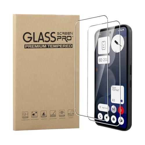 KZIOACSH Screen Protector for Nothing Phone (3a)/ Nothing Phone (3a) Pro, 2 Pack HD Clear 9H Hardness Anti-Scratch Tempered Glass High-Sensitivity Fingerprint Support Bubble Free Protective Film