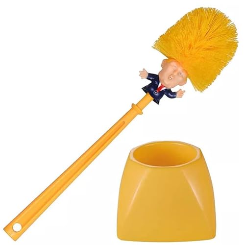 Badezimmer Donald Trump Toilettenbürste mit Halter Reinigungsbürsten-Set - Lustiges Geschenk
