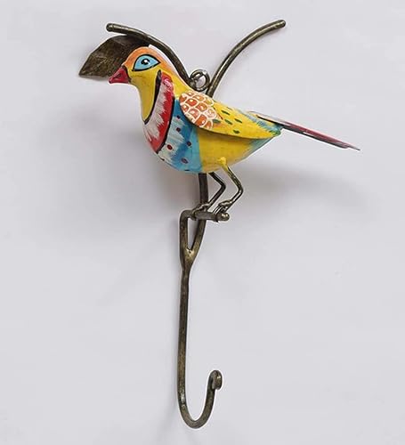 CHASING CAMEL Bird Key Holder - Metal Key Hanger, Handcrafted Wall Decor, Stylish and Functional, Ideal for Home & Office, Adds a Touch of Nature and Charm to Any Space - 6x2x10 Inch (Multicolor)