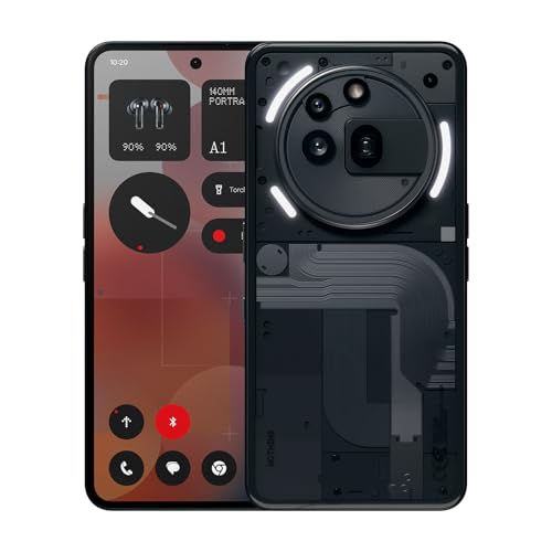 Nothing Phone (3a) Pro Smartphone, 6.77" 120Hz AMOLED Display, 50MP Front Camera, Snapdragon 7s gen3 Processor, Bluetooth 5.4, IP64 Waterproof, 5000mAh,Dual Nano-SIM, Android 15, 12+256GB Black