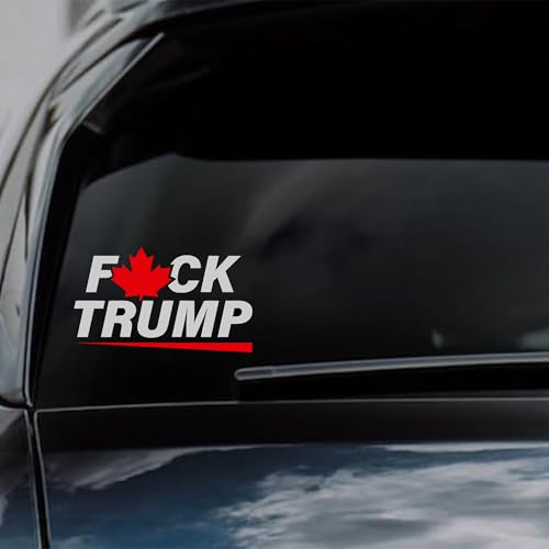 FUCK TRUMP Bumper Stickers, Vinyl Decal Sticker Funny Anti Trump Quote Die-Cut Decal for Cars Vehicles Windows Laptops Water Bottle Funny Gifts for Men Women