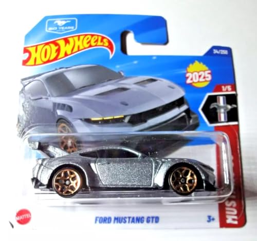 Hot Wheels 1:64 Ford Mustang GTD Mustang 60th for 3 Years & Above (Grey)