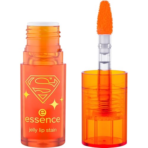 essence Superman jelly lip stain, Lipgloss, Nr. 02, langanhaltend, schnelltrocknend, sofortiges Ergebnis, gelig, vegan, ölfrei, ohne Parabene, ohne Mikroplastikpartikel, 1er Pack (4g)