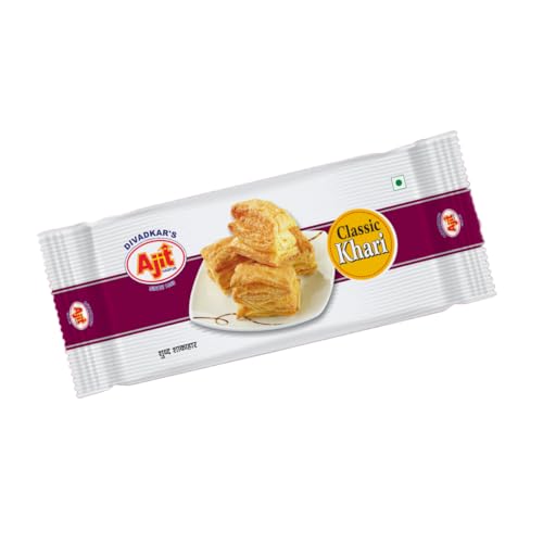 AJIT NAGPUR Classic Khari | Ready to Eat | Puffed Snacks for Foodie Indians | 140g - (Pack of 4)