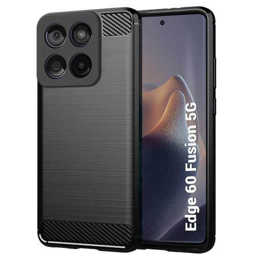 TheGiftKart Rugged ShockProof Back Cover Case for Motorola Moto Edge 60 Fusion 5G | Total Camera Protection | Anti-FingerPrint Finish | 360 Degree Protection Cover for Moto Edge 60 Fusion (TPU, Black)